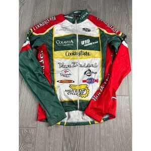 Suarez Cycling Jersey Unisex Size XS Long Sleeve Zip Up Multicolor Colorblock